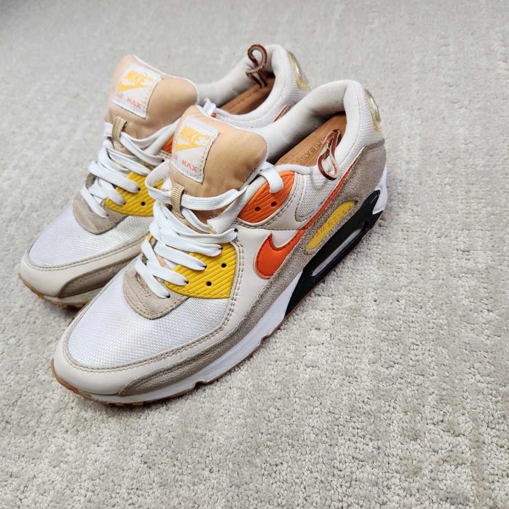 Nike Air Max 90 SE Multi-Color Tan Orange Yellow FB4315-100 Mens 9.5 Sneakers